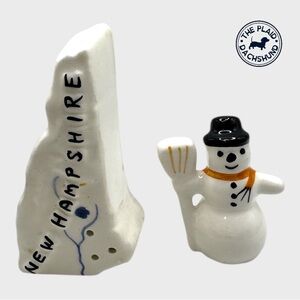 Vintage New Hampshire Snowman Salt and Pepper Shakers